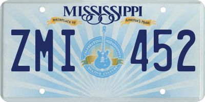 MS license plate ZMI452