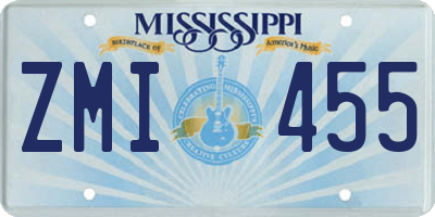 MS license plate ZMI455