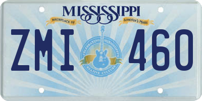 MS license plate ZMI460