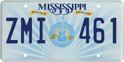 MS license plate ZMI461