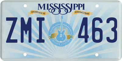 MS license plate ZMI463