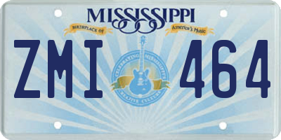 MS license plate ZMI464