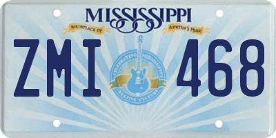 MS license plate ZMI468