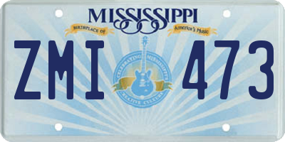 MS license plate ZMI473