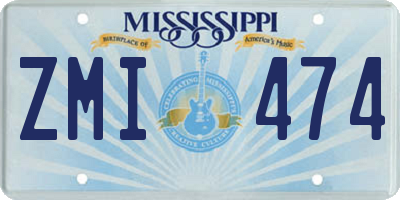 MS license plate ZMI474