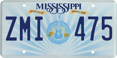 MS license plate ZMI475