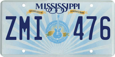 MS license plate ZMI476