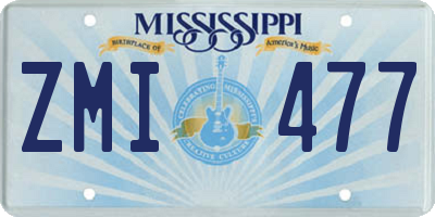 MS license plate ZMI477