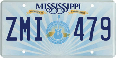 MS license plate ZMI479