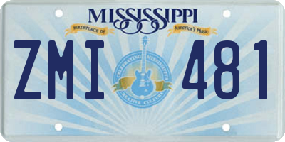 MS license plate ZMI481