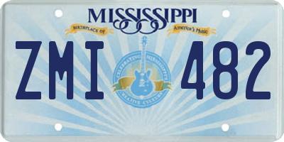 MS license plate ZMI482