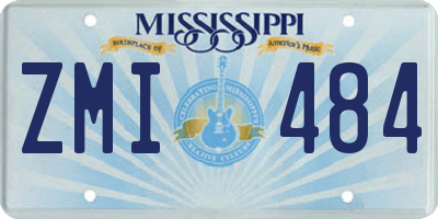 MS license plate ZMI484