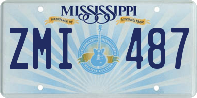 MS license plate ZMI487