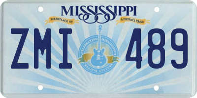 MS license plate ZMI489