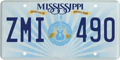 MS license plate ZMI490