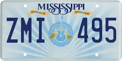 MS license plate ZMI495