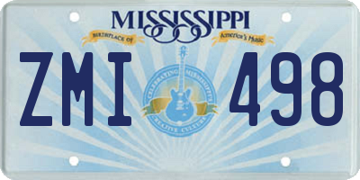 MS license plate ZMI498