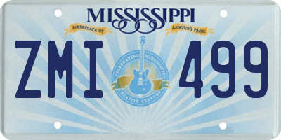 MS license plate ZMI499