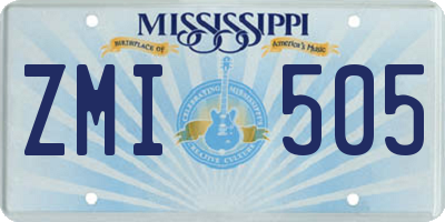 MS license plate ZMI505