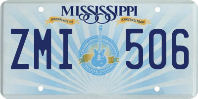 MS license plate ZMI506