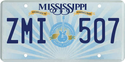 MS license plate ZMI507