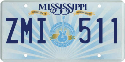 MS license plate ZMI511