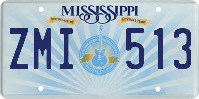 MS license plate ZMI513