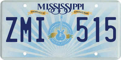 MS license plate ZMI515