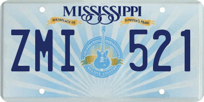 MS license plate ZMI521