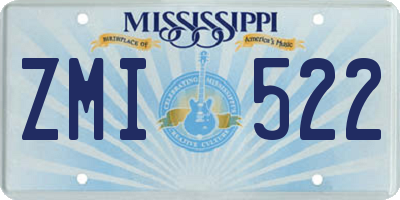 MS license plate ZMI522