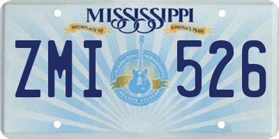 MS license plate ZMI526