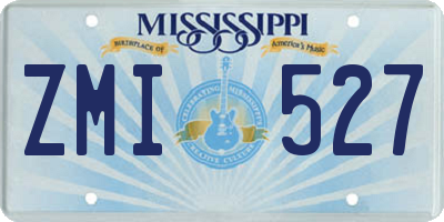 MS license plate ZMI527