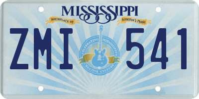 MS license plate ZMI541
