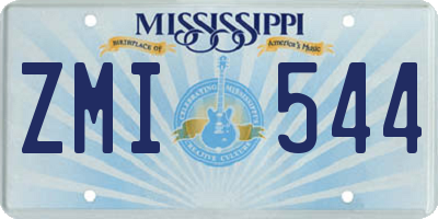 MS license plate ZMI544