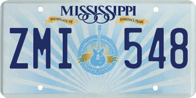 MS license plate ZMI548