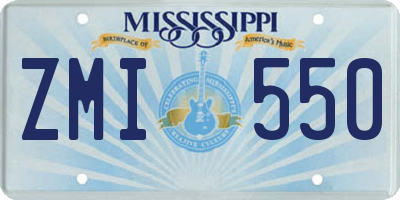 MS license plate ZMI550