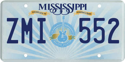 MS license plate ZMI552