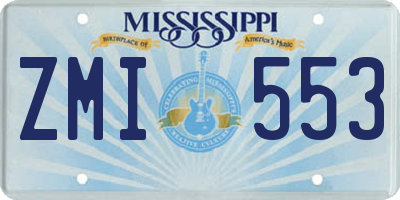 MS license plate ZMI553