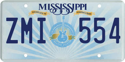 MS license plate ZMI554