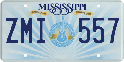 MS license plate ZMI557