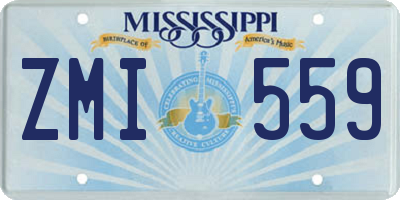 MS license plate ZMI559