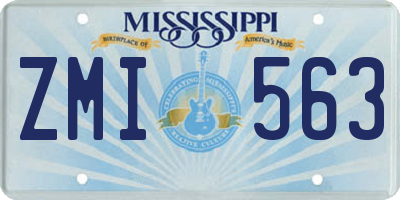 MS license plate ZMI563