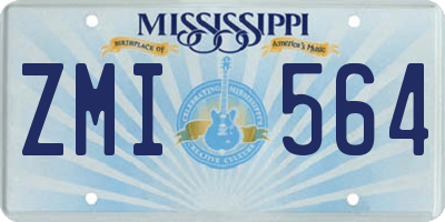 MS license plate ZMI564