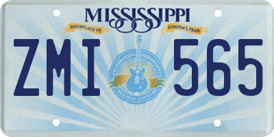 MS license plate ZMI565