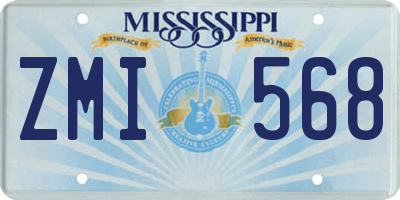 MS license plate ZMI568