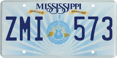 MS license plate ZMI573