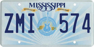 MS license plate ZMI574