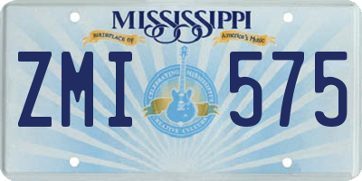 MS license plate ZMI575