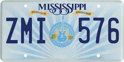 MS license plate ZMI576