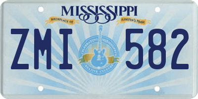 MS license plate ZMI582